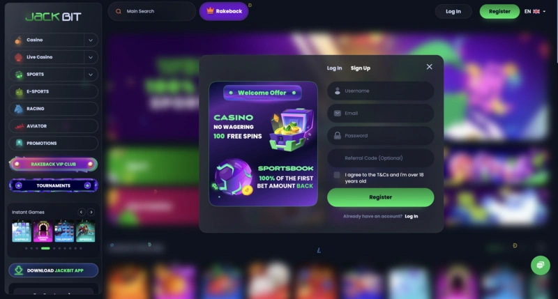 Jackbit Login